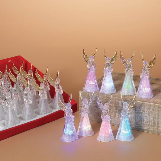 Angel Multi-colored Lighted LED assorted 4.25"H B/O