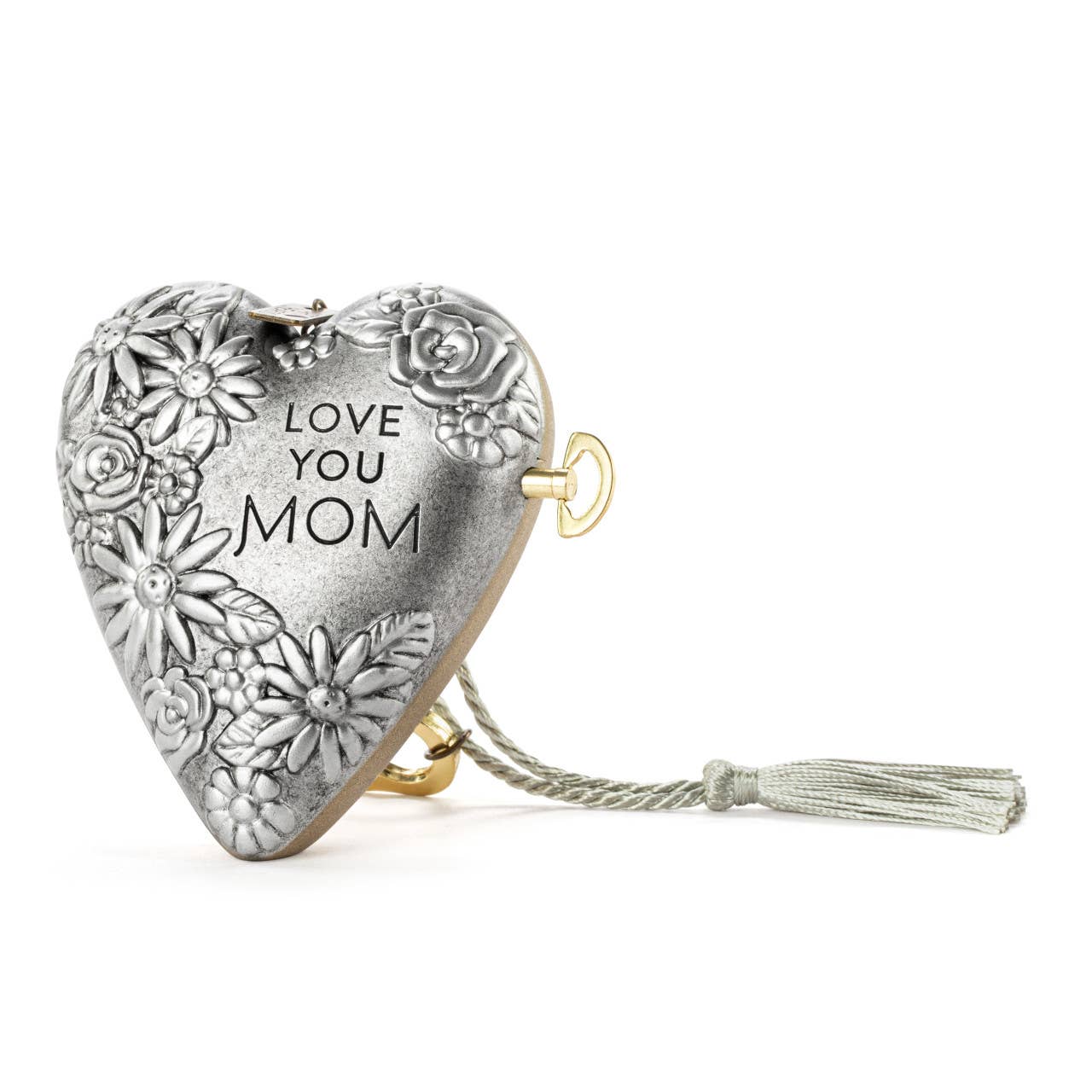 Love You Mom Musical Sculpted Art Heart