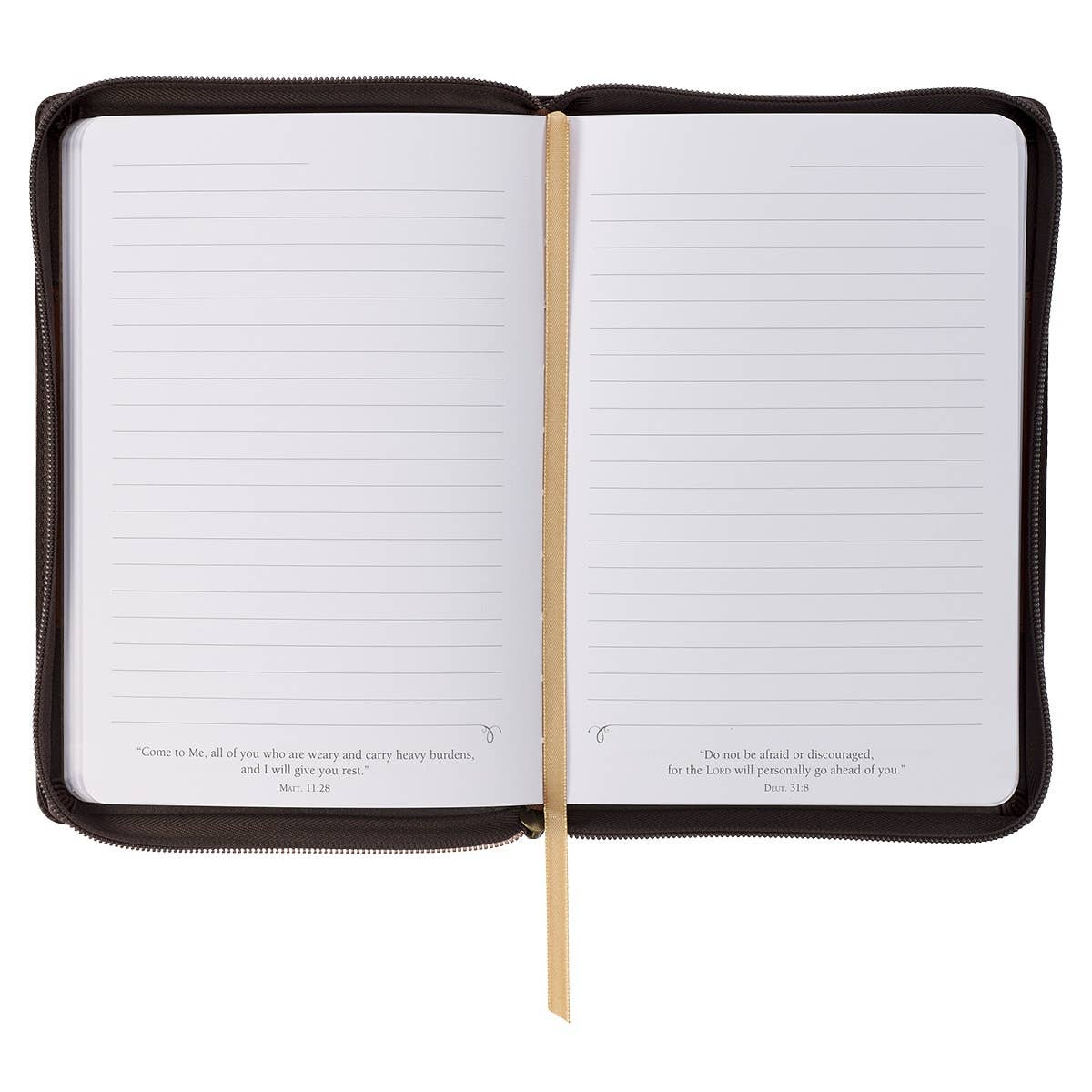 Journal Zip Brown 2tone Man of God 1 Tim. 6:11