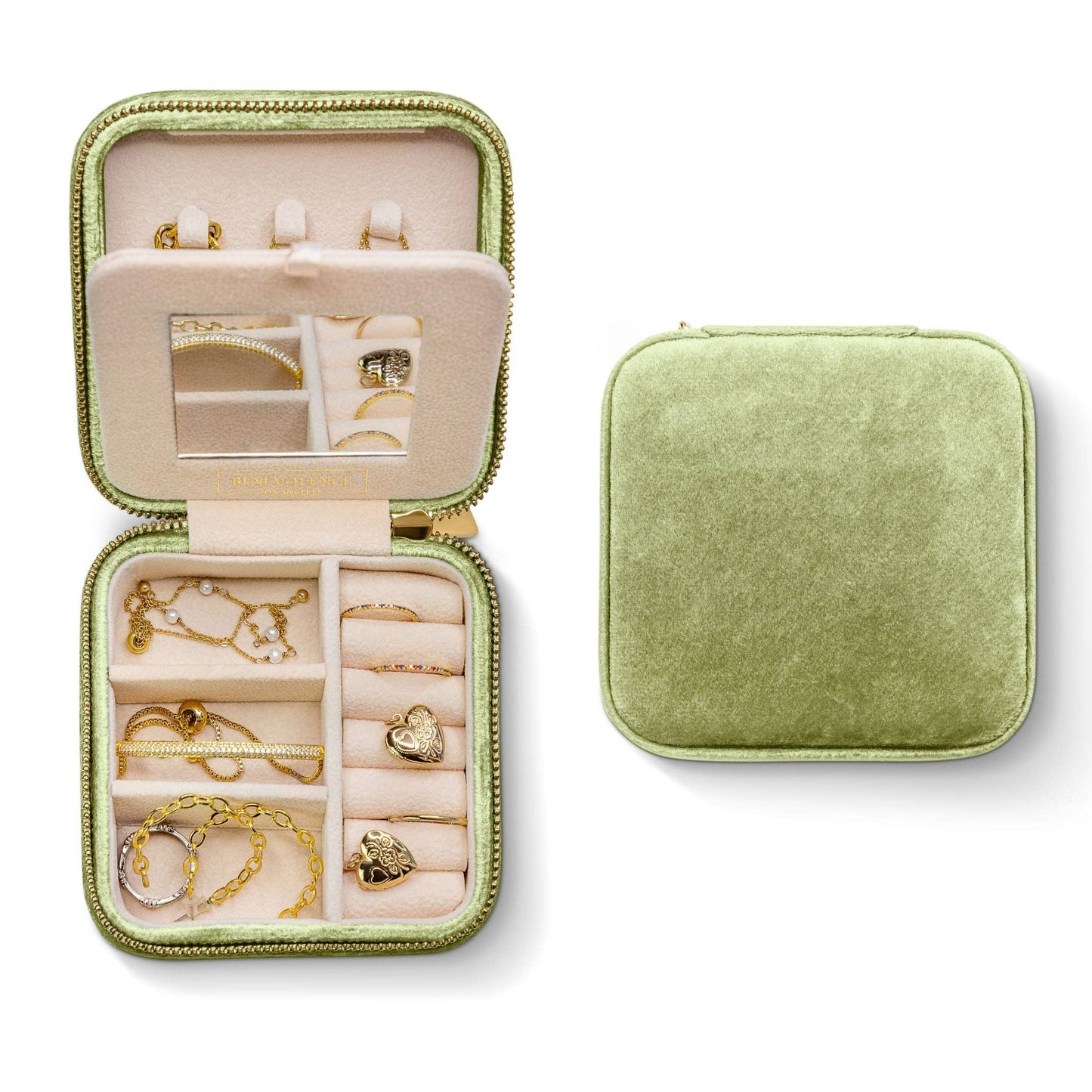 Pink Velvet Square Jewelry Box