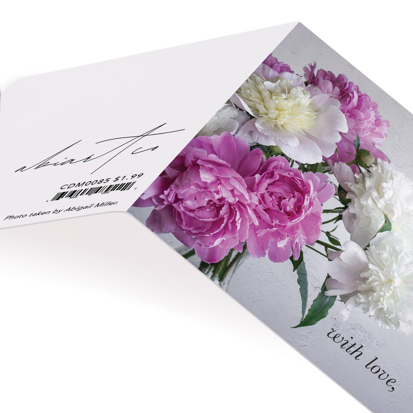 White & Pink Mini Cutesy Card