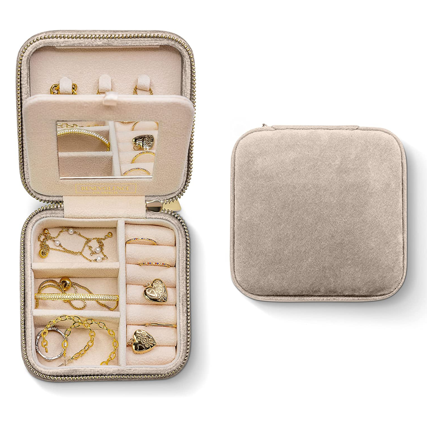 Pink Velvet Square Jewelry Box
