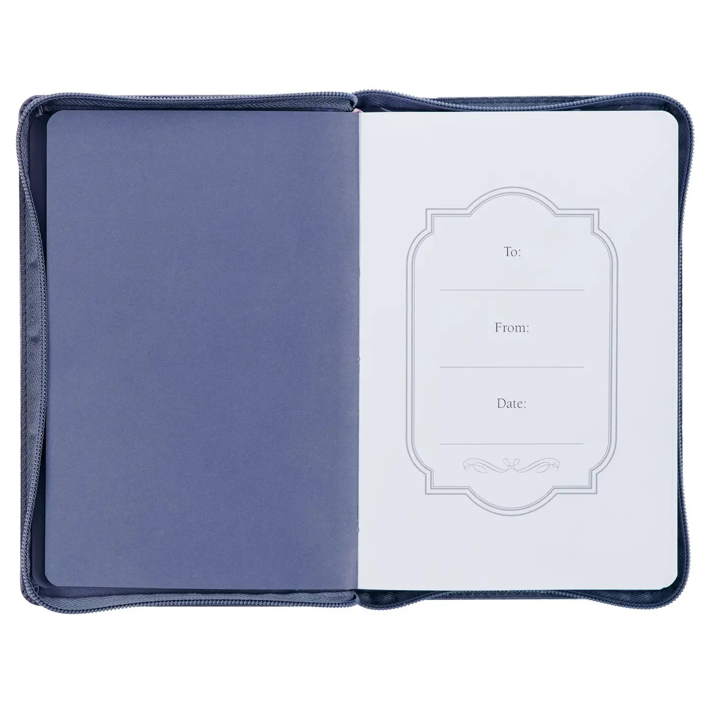 Lavender Floral Psalm 46:10 Zip Journal