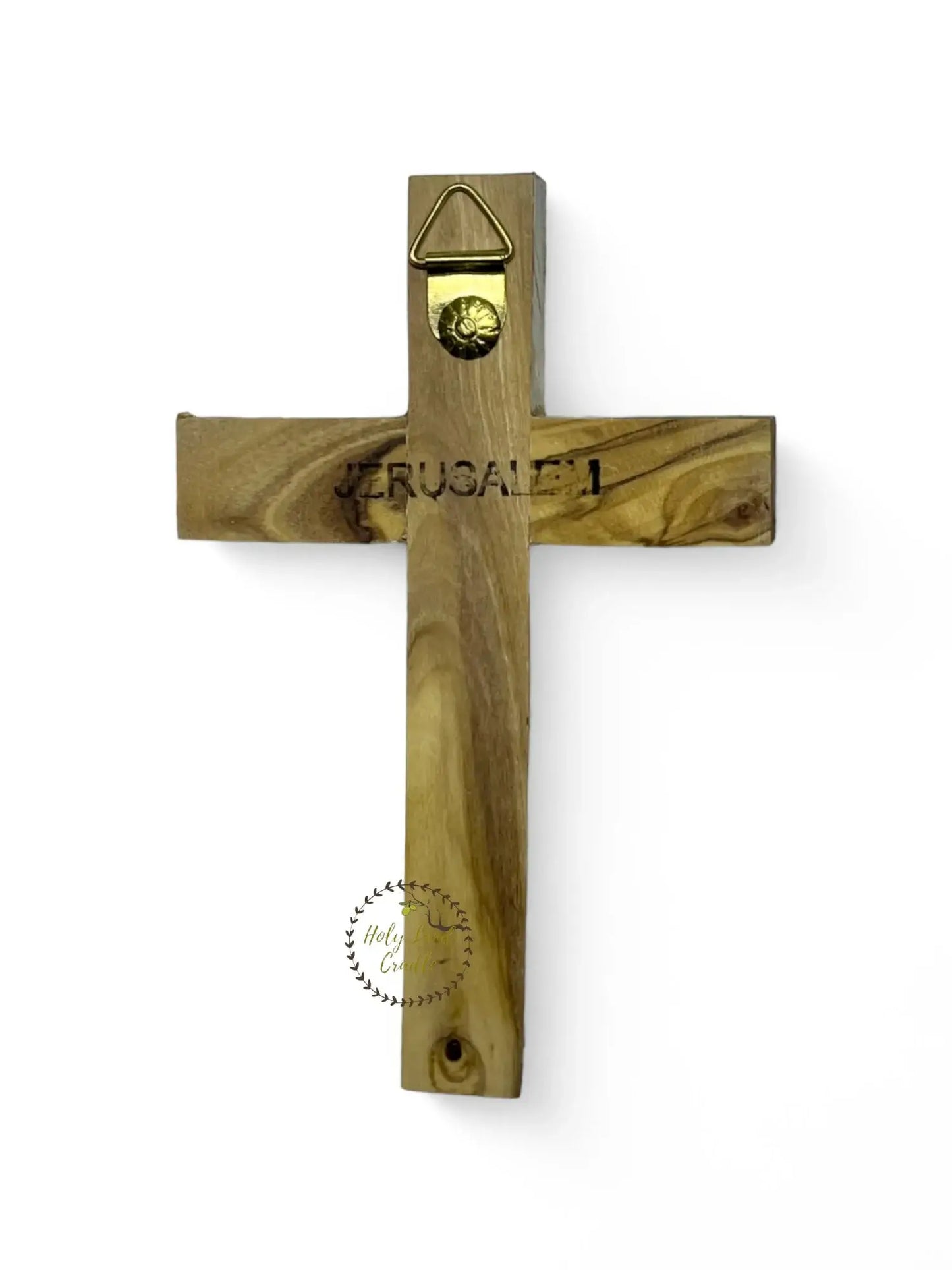 Olive Wood With Mother of Pearl Full Wall Cross with Corpus