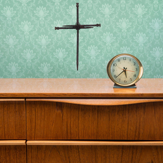 8.5" Three Large Metal Nail Wall Cross