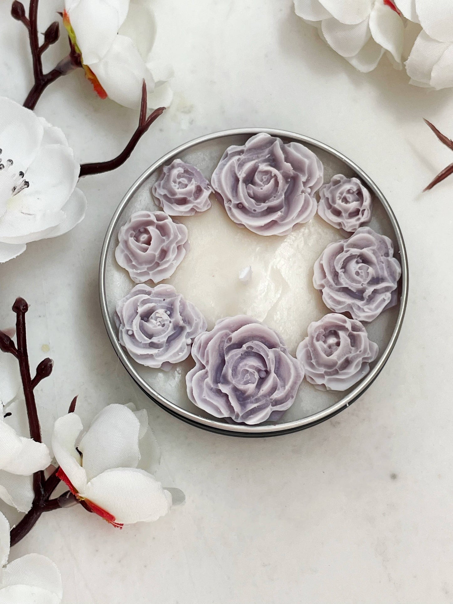Floral Mini Candles 2 oz - Floral Scent: Pink