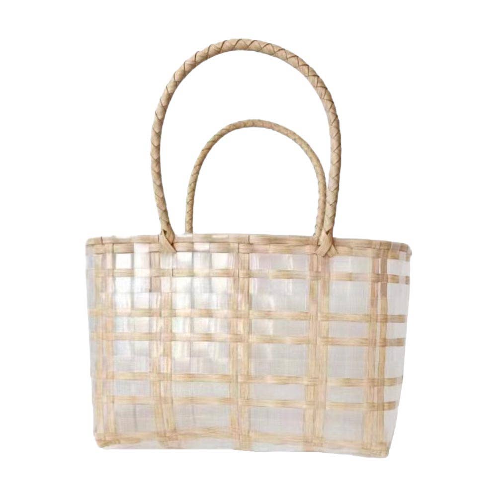 Basket Weave Tote Bag / Shoulder Bag
: Beige