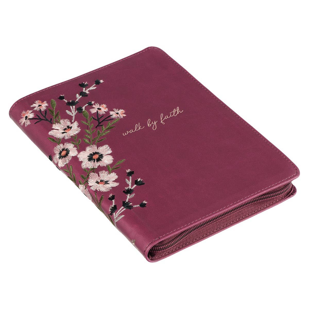 Journal Zip Embroidered Walk by Faith 2 Cor. 5:7