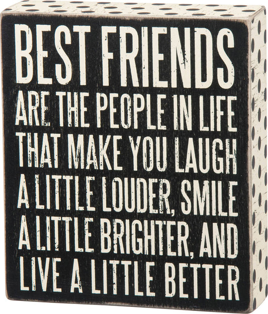Best Friends Box Sign