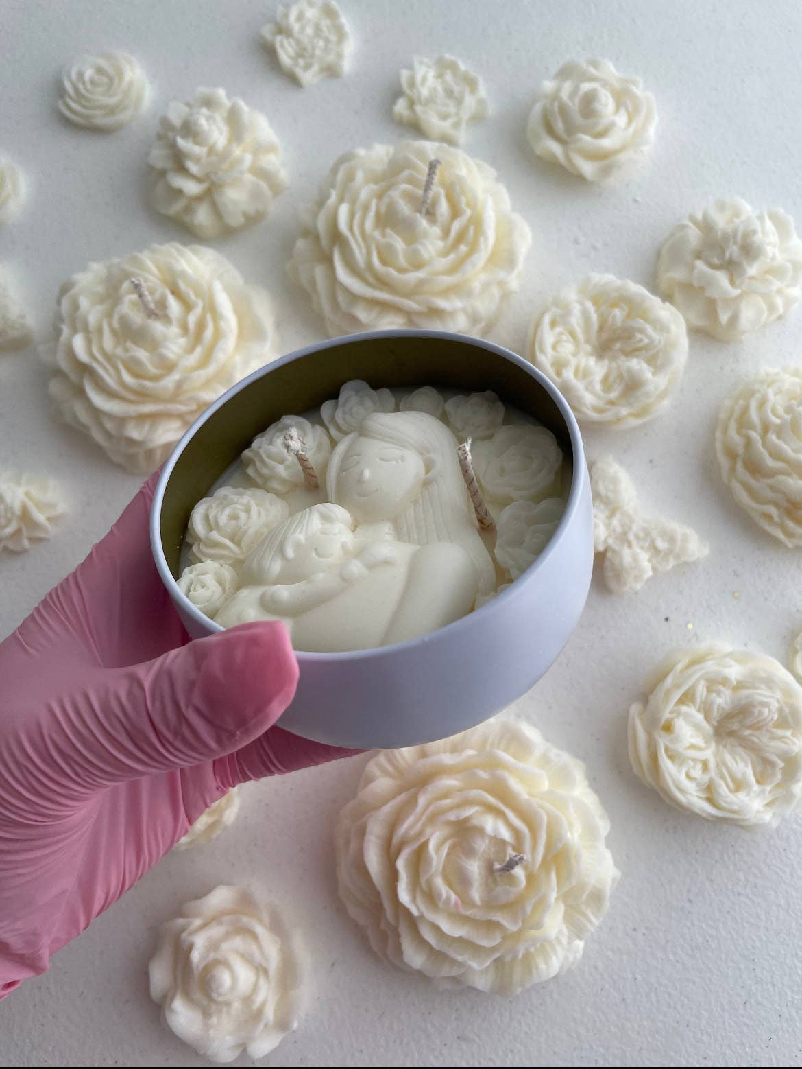 Magnolia Peony Mother & Child Candle
