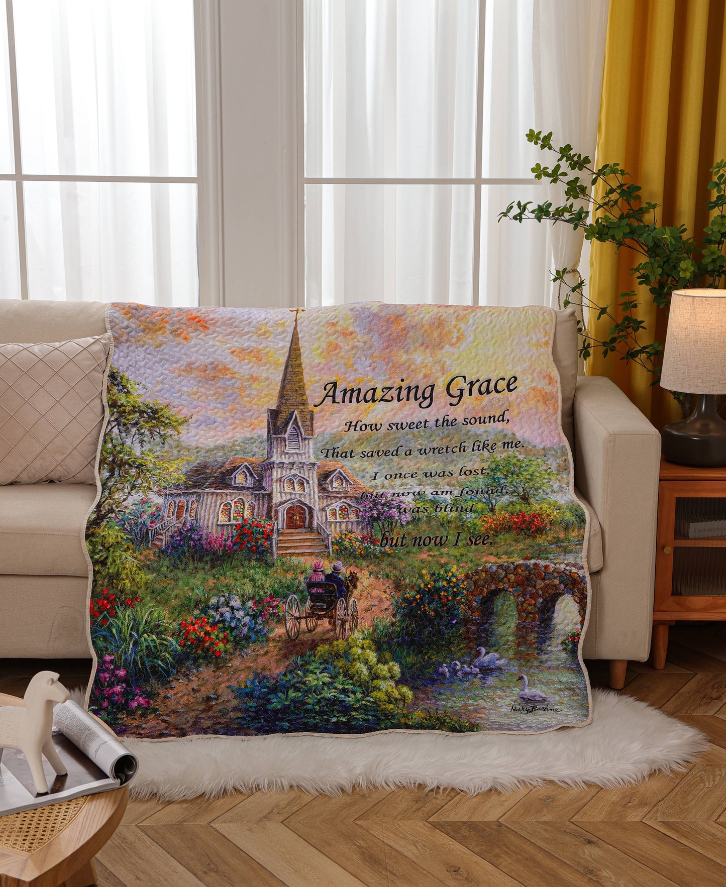 "Amazing Grace" Inspirational Quilted Throw