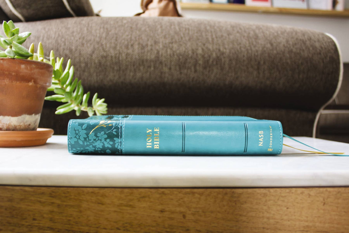 Bible Teal Leathersoft Personal Size NASB Large Print