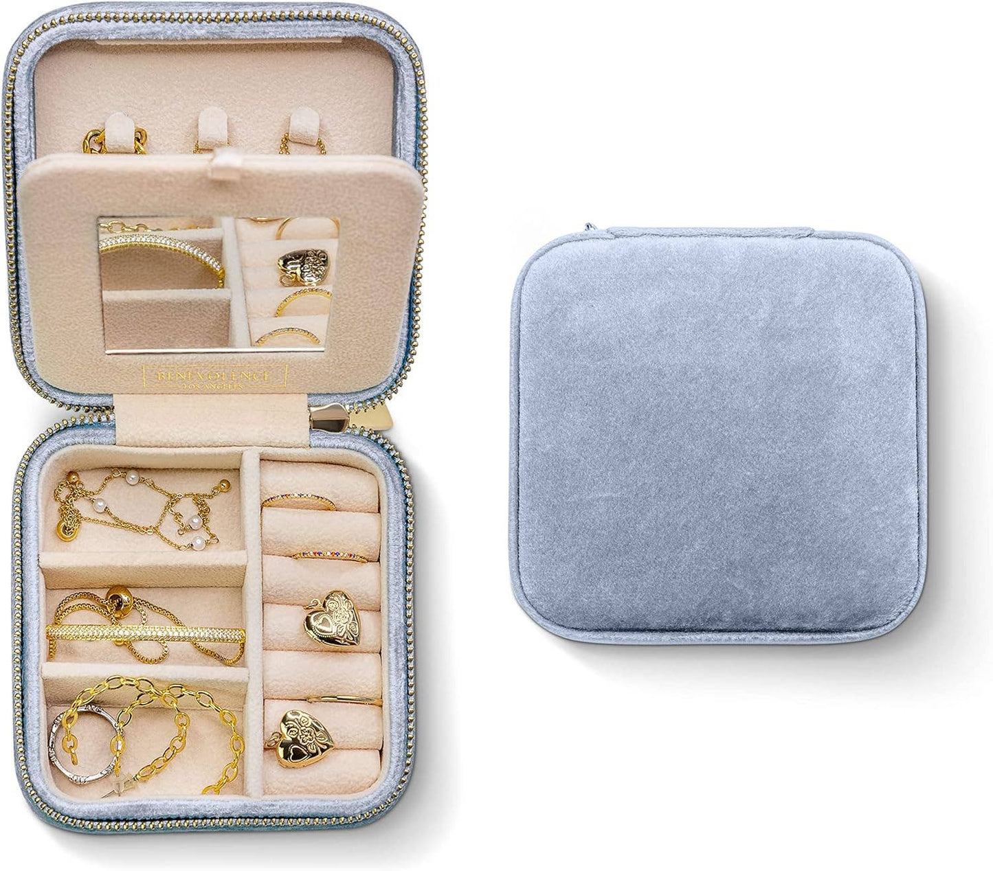 Pink Velvet Square Jewelry Box