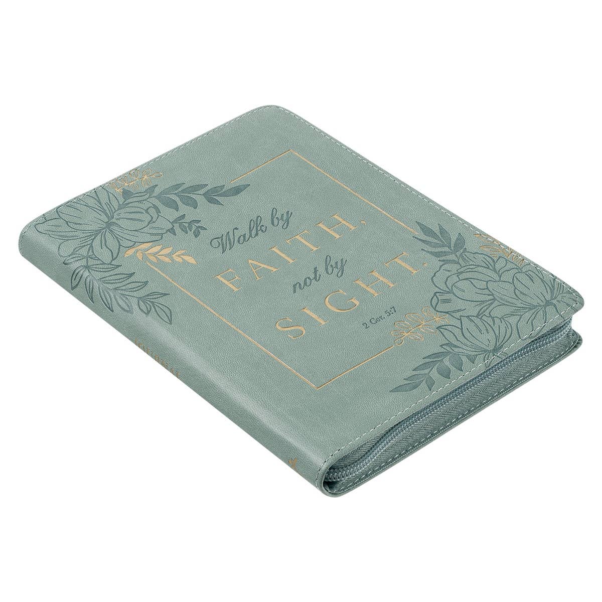 Journal Zip Teal Walk by Faith 2 Cor. 5:7