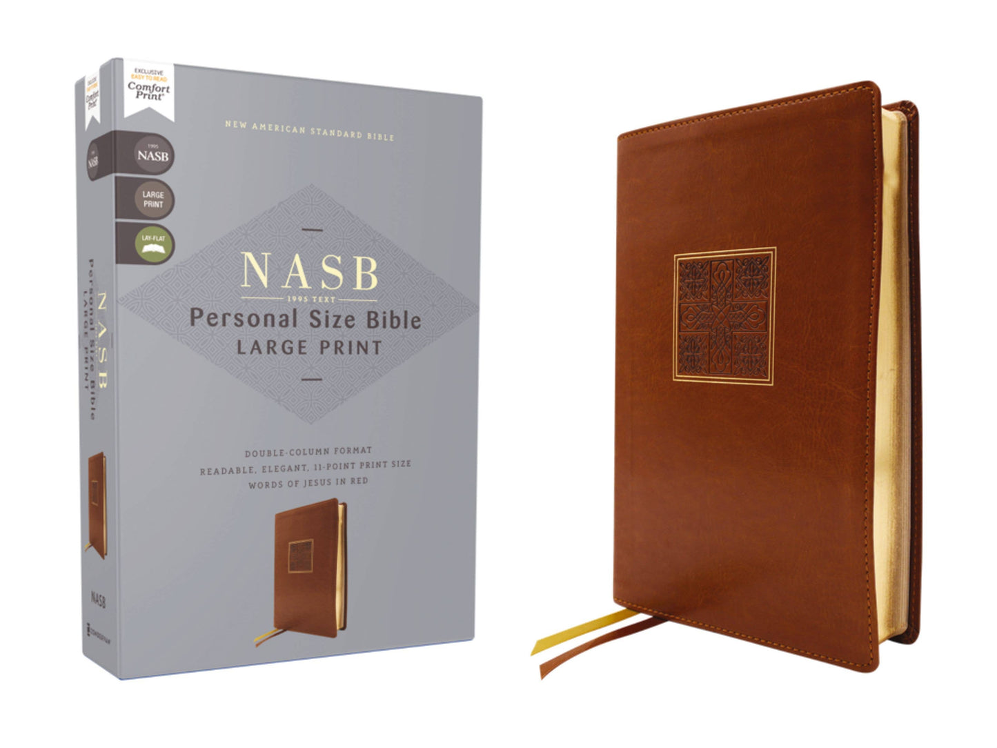 Bible brown Leathersoft Personal Size NASB Large Print