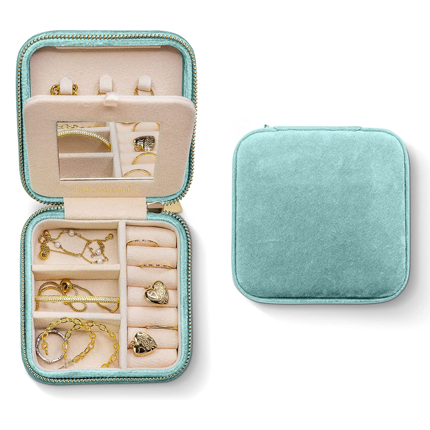 Pink Velvet Square Jewelry Box