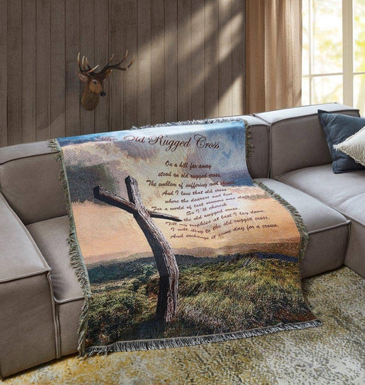 "Old Rugged Cross" Woven Tapestry Throw