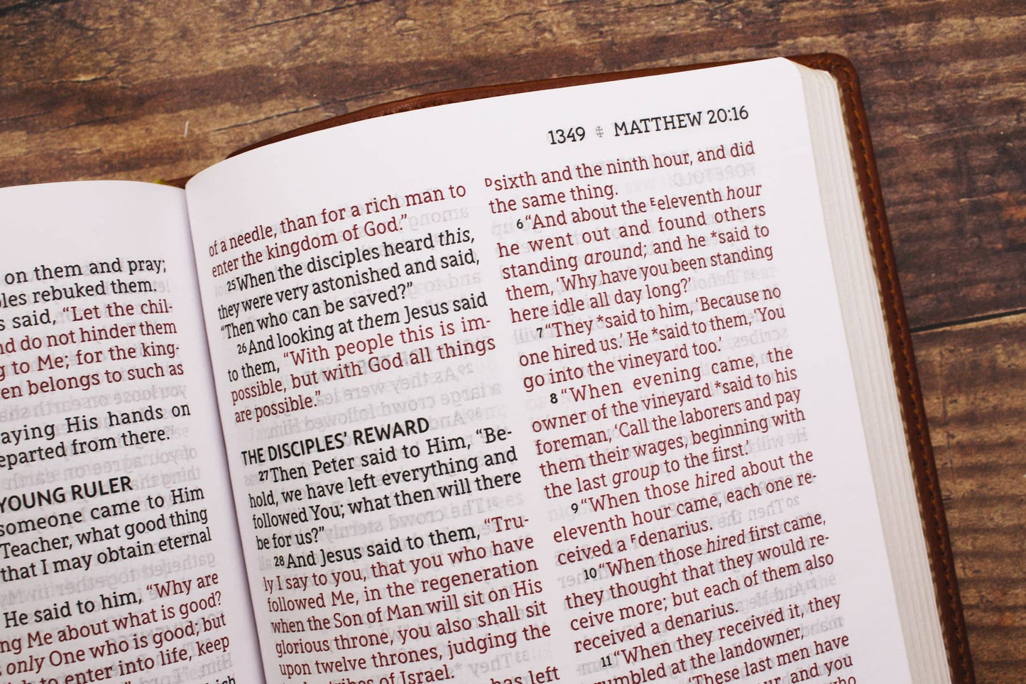 Bible brown Leathersoft Personal Size NASB Large Print