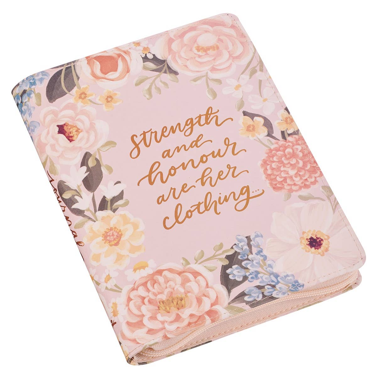Journal Zip Pink Strength & Dignity Prov. 31:25 New