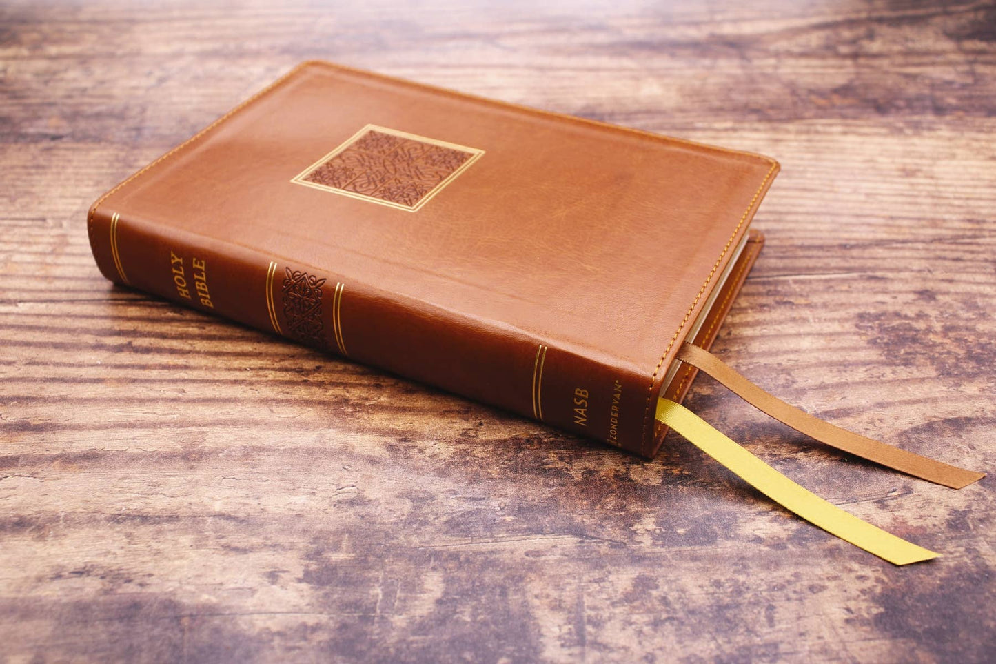 Bible brown Leathersoft Personal Size NASB Large Print