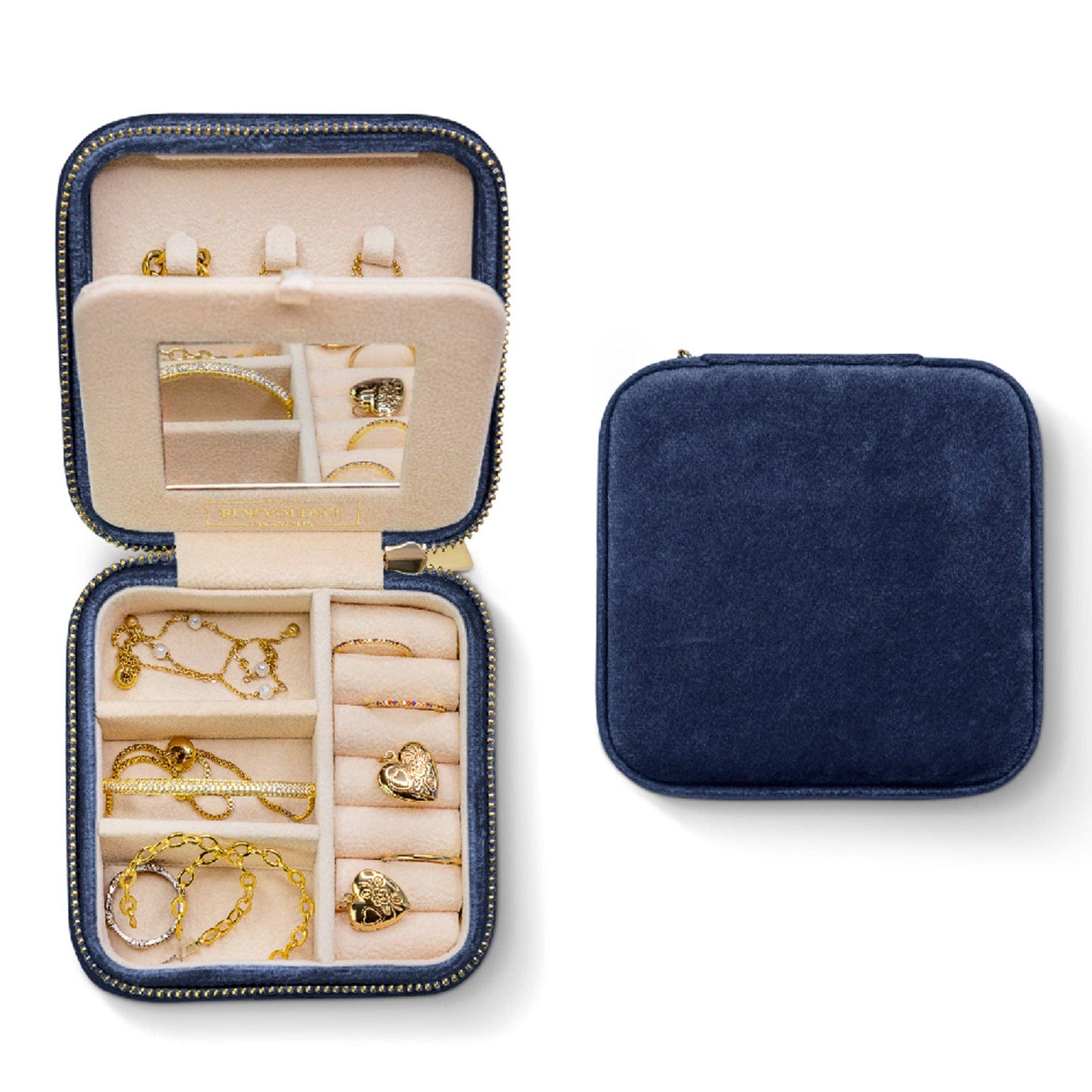 Pink Velvet Square Jewelry Box