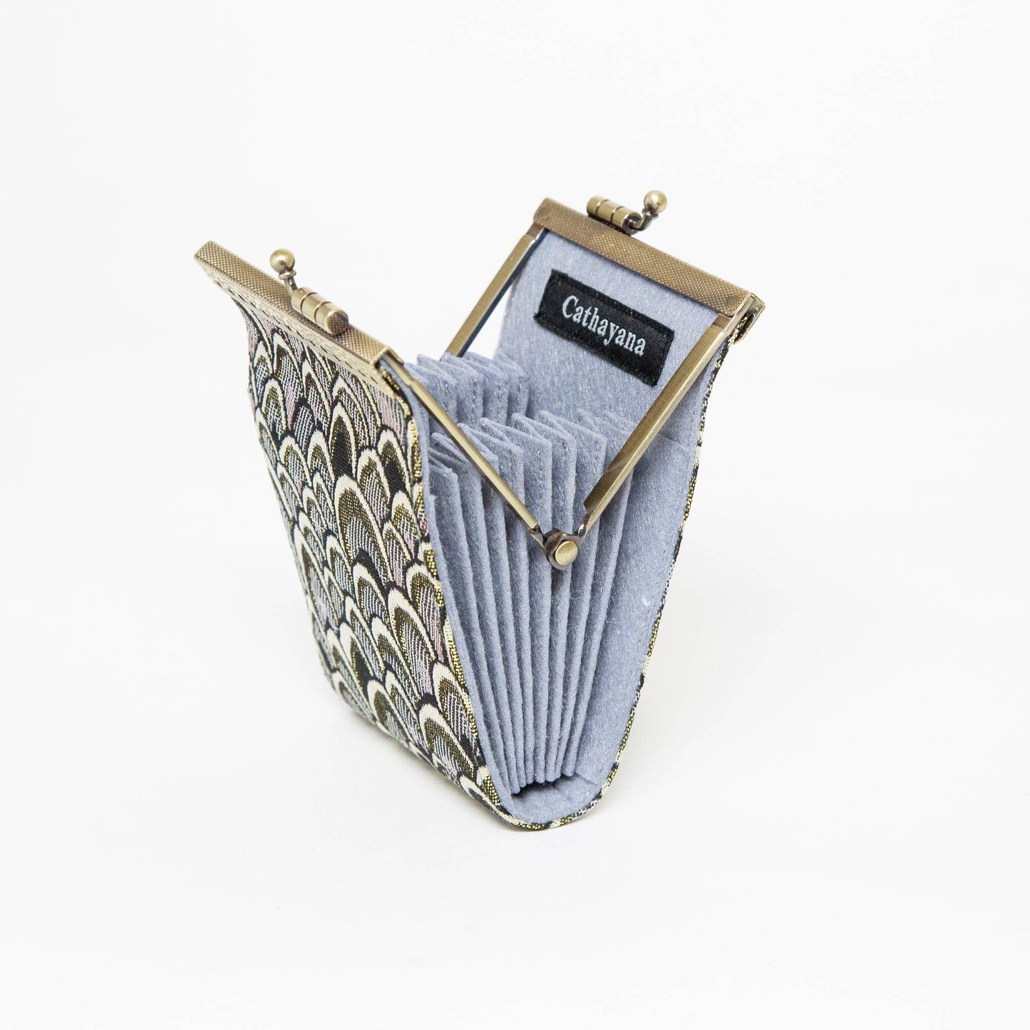 Small Feather Brocade, Card Holders with RFID Protection