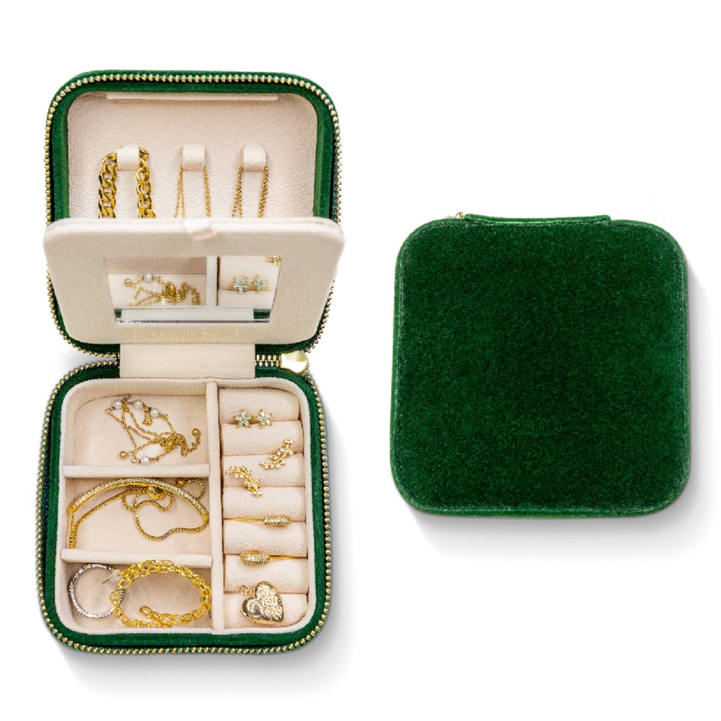 Pink Velvet Square Jewelry Box