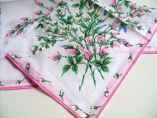 Pink Rosebud Hankie Soap