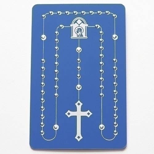 Embossed Rosary Card with To and From on Back