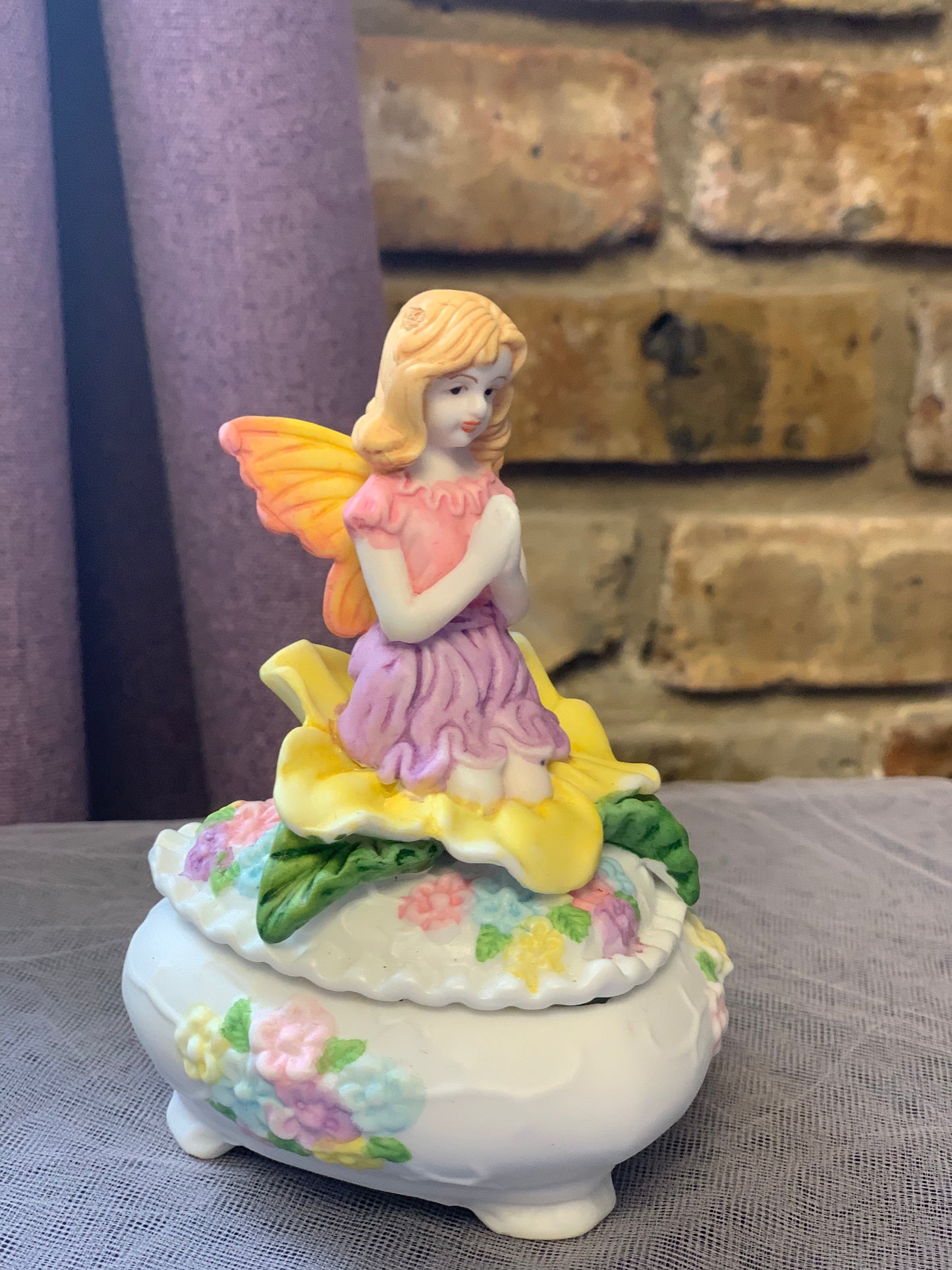 Fairy Angel yellow keepsake box
