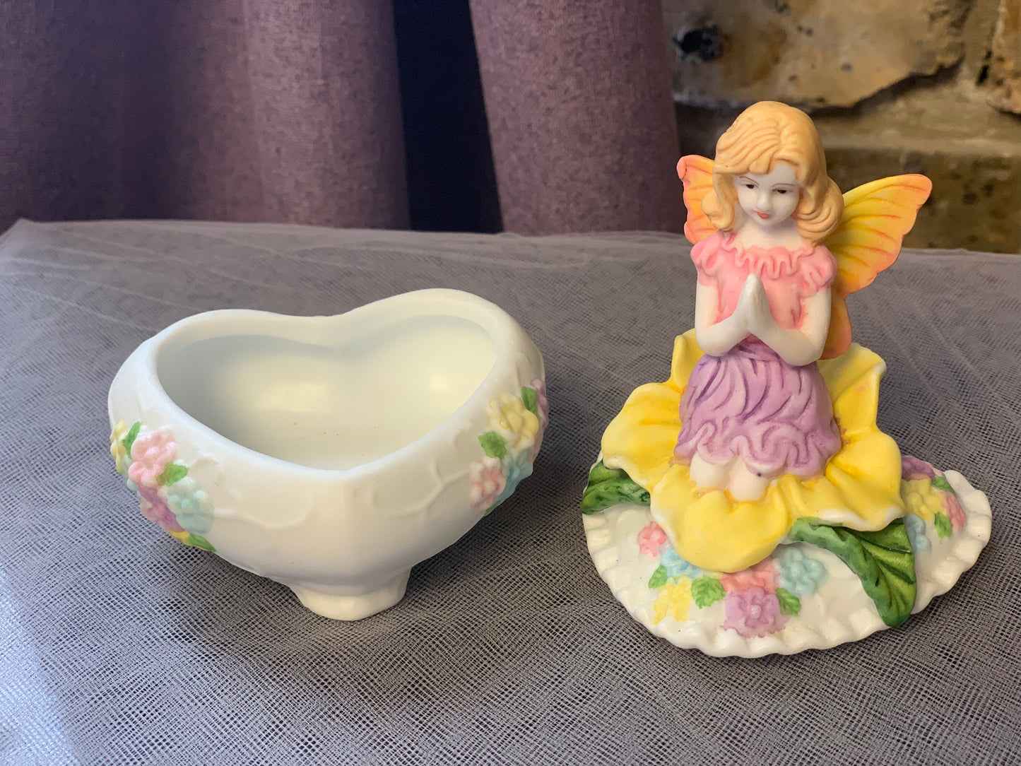 Fairy Angel yellow keepsake box