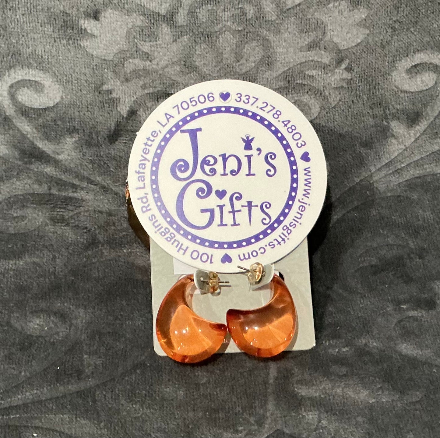 Amber Half Bubble Earrings