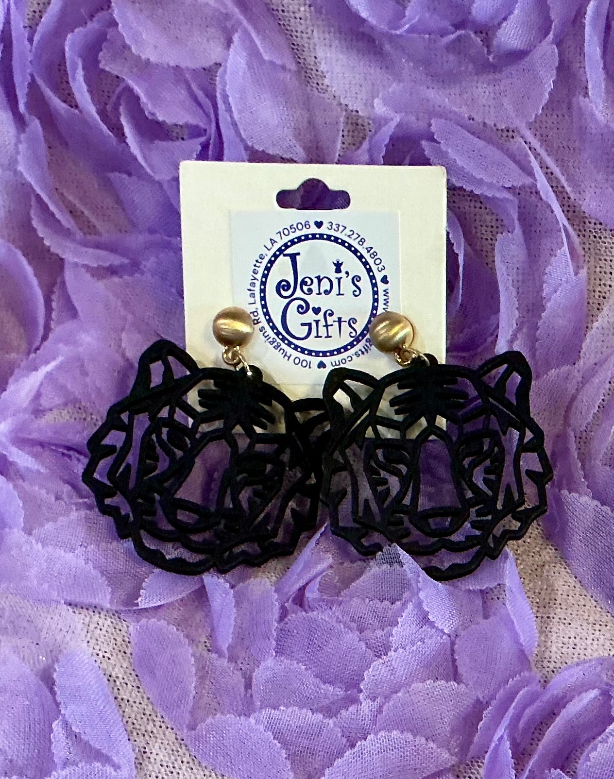 Black Tiger Earrings