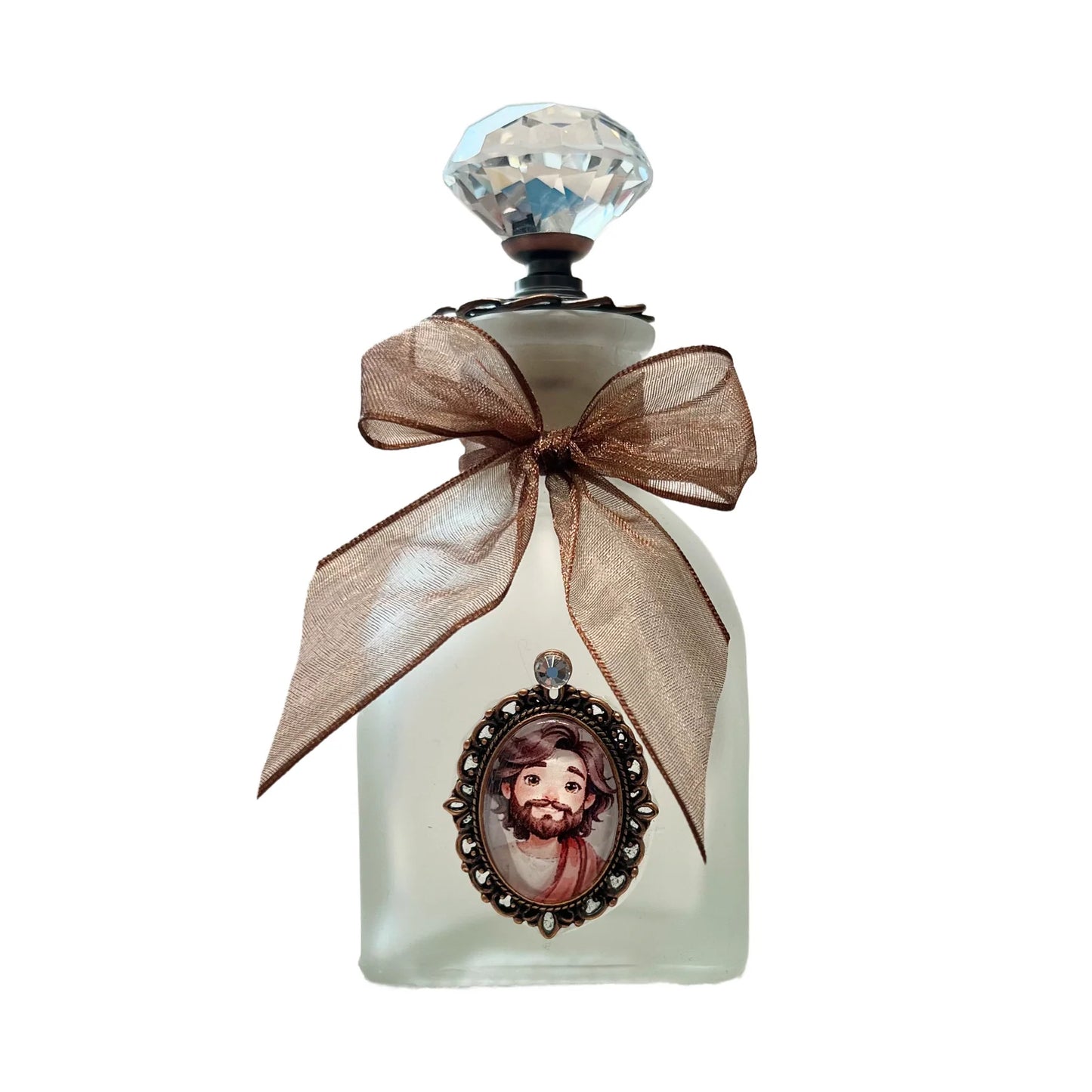 Jesus Holy Water Bottle, cartoon Frosted