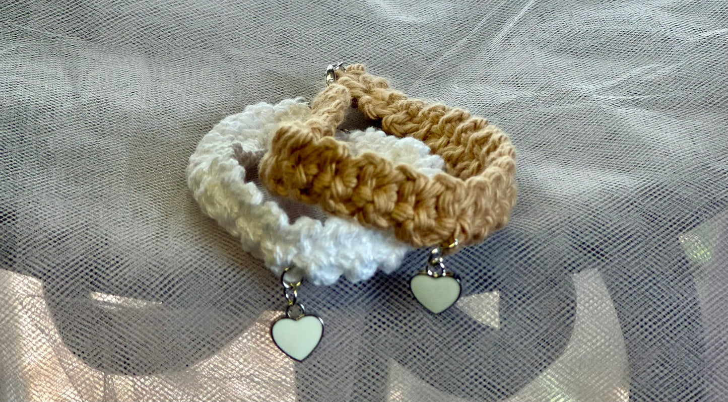 Crocheted Bracelet w/charm