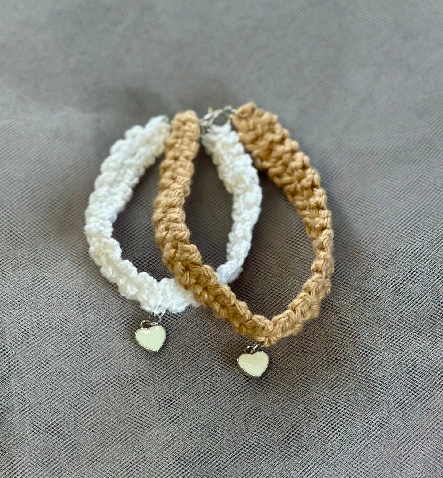 Crocheted Bracelet w/charm