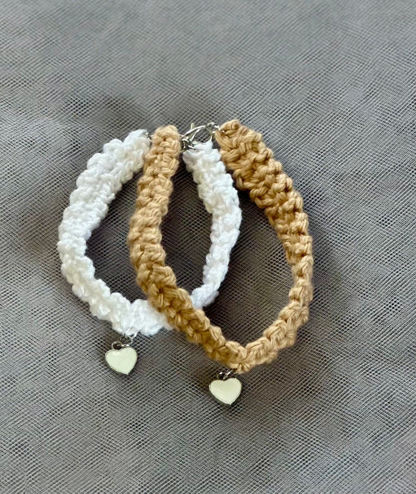 Crocheted Bracelet w/charm