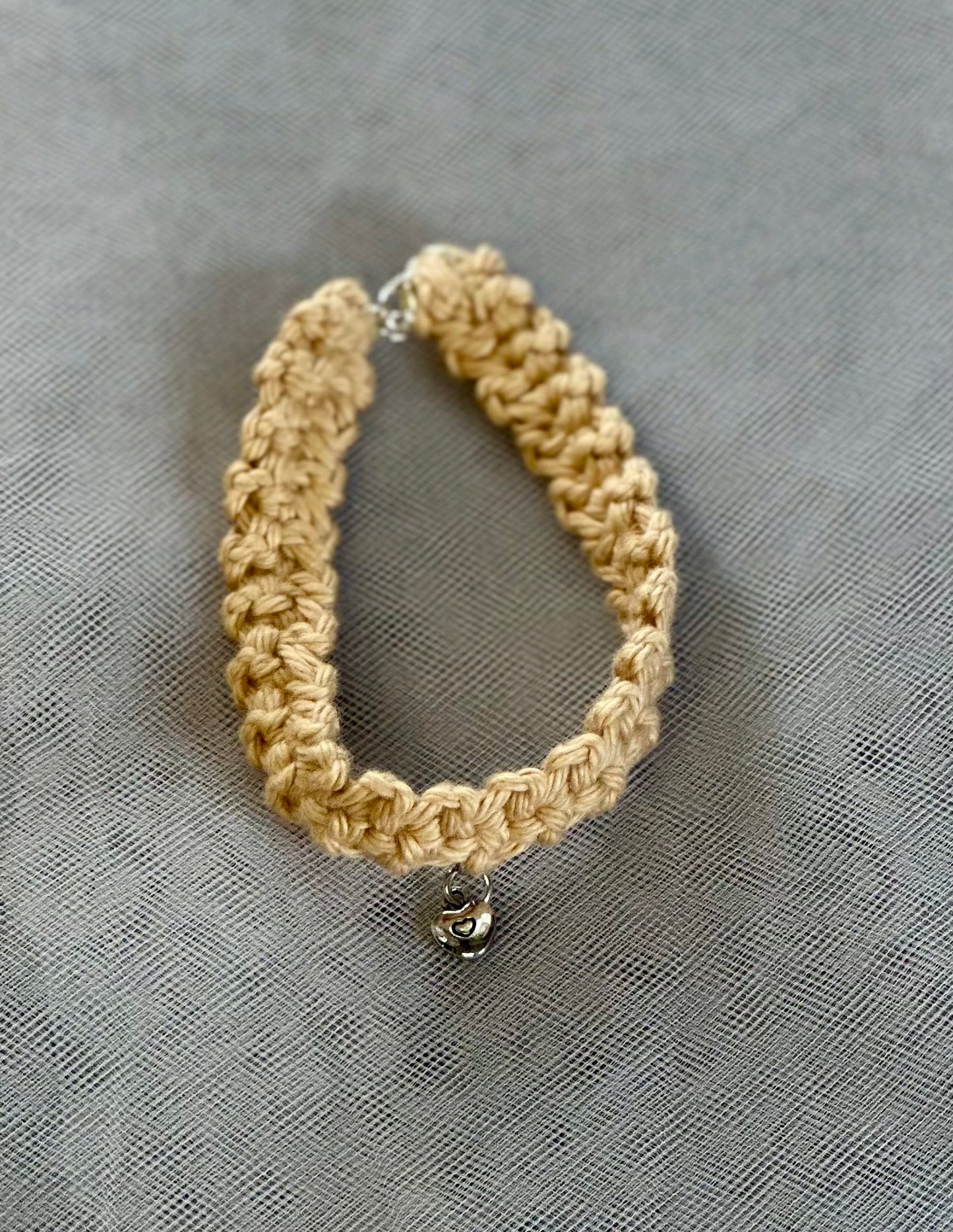 Crocheted Bracelet w/charm