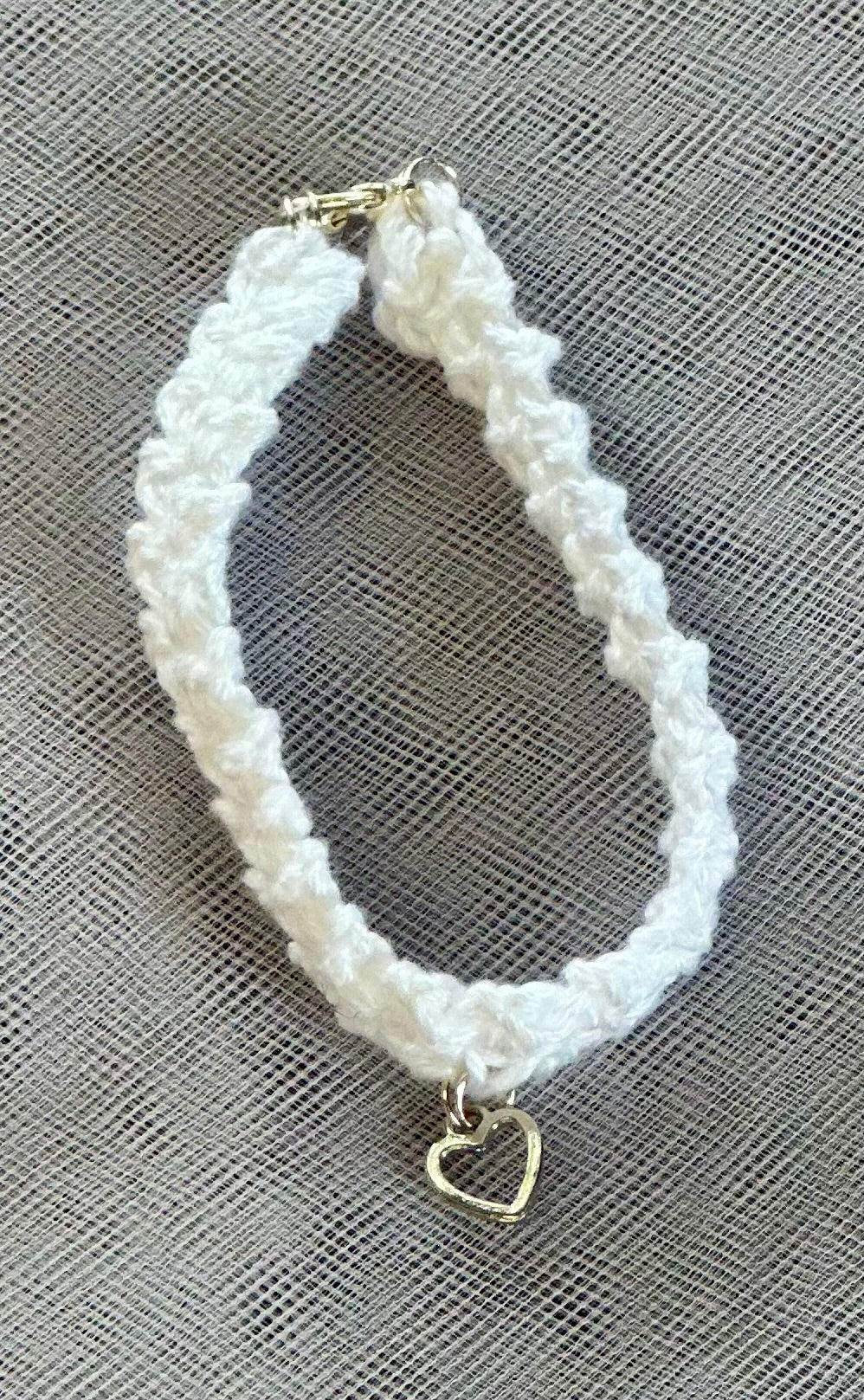 Crocheted Bracelet w/charm