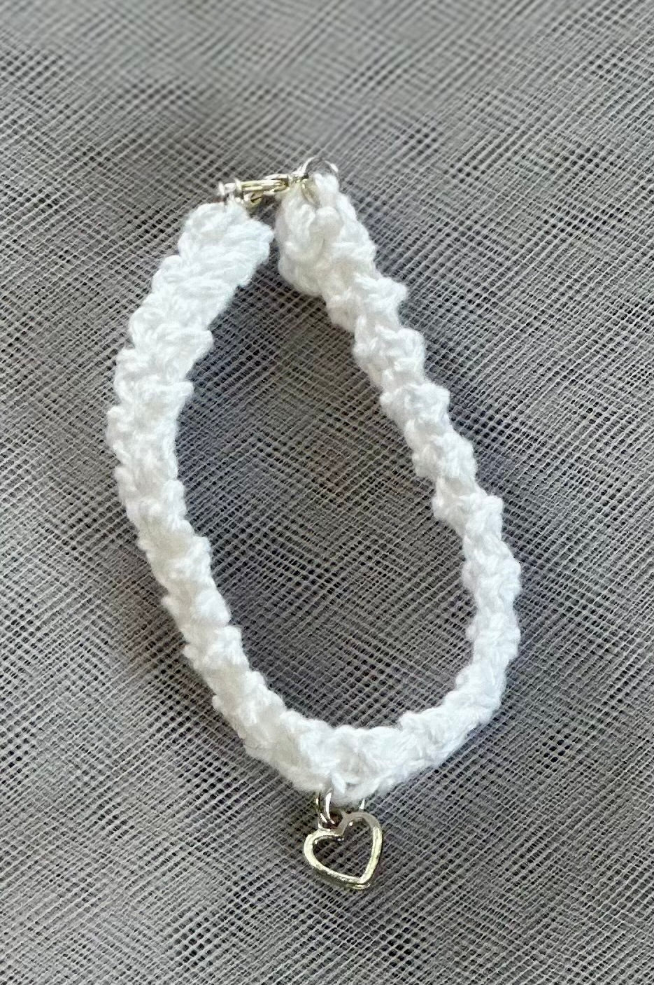Crocheted Bracelet w/charm