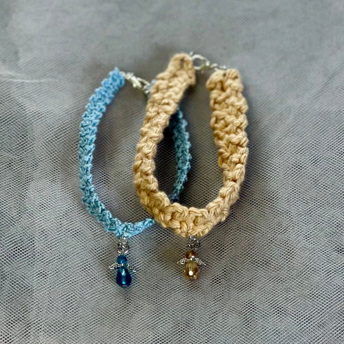 Crocheted Bracelet w/charm