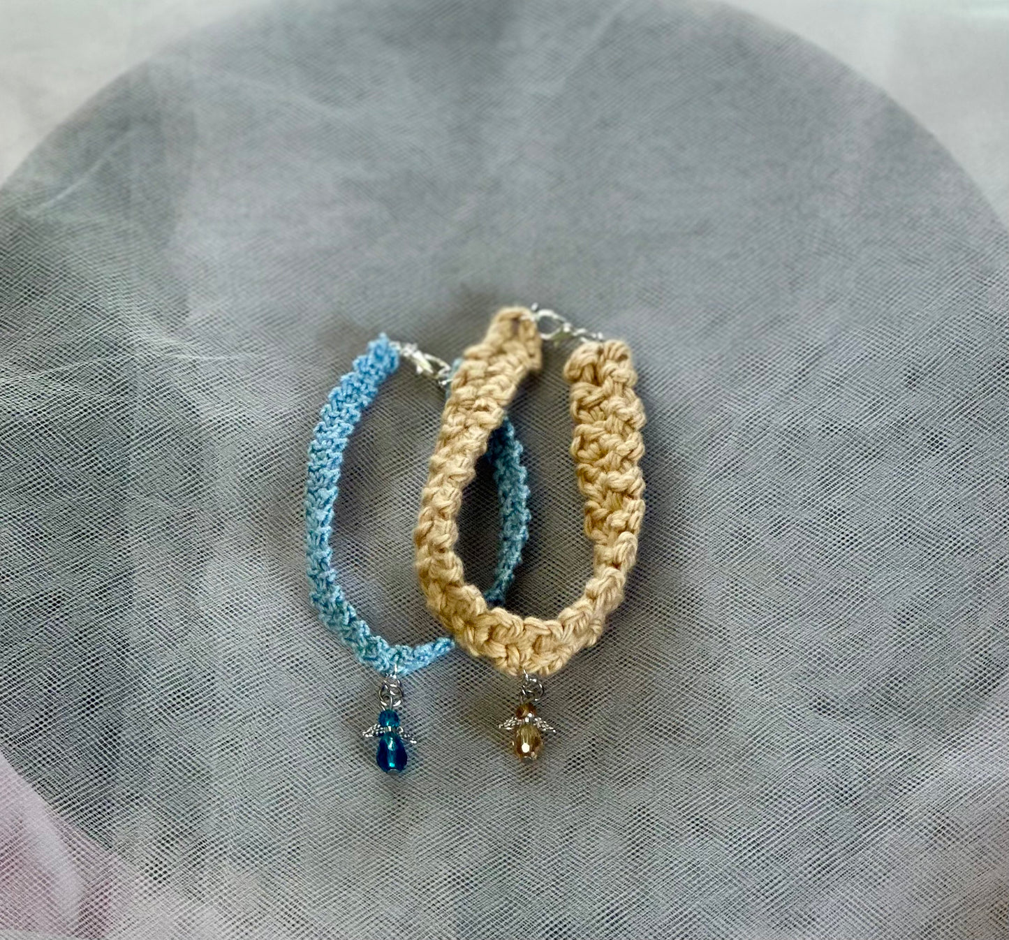 Crocheted Bracelet w/charm