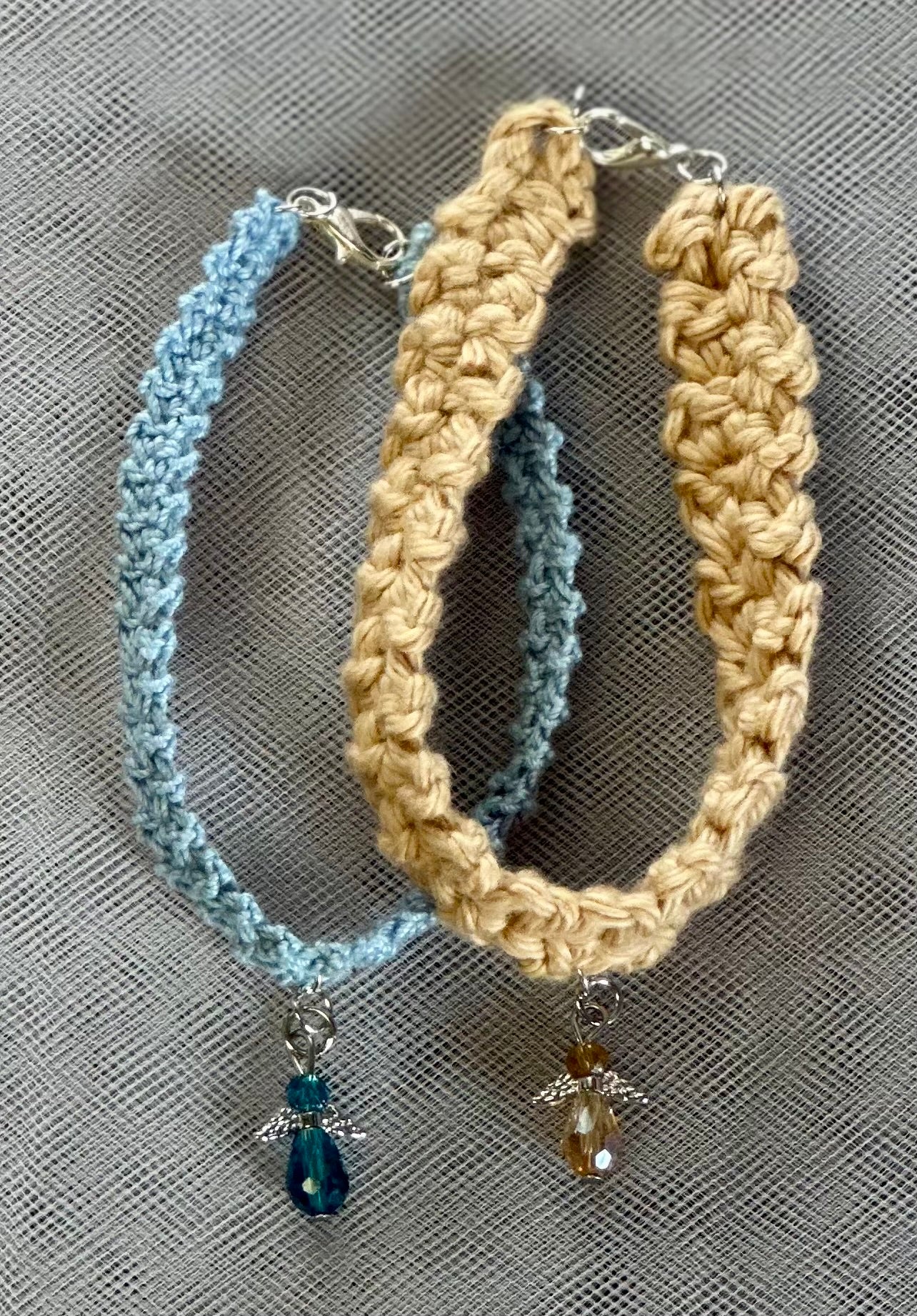 Crocheted Bracelet w/charm