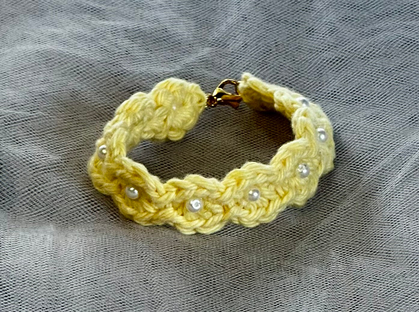 Crocheted Bracelet w/charm