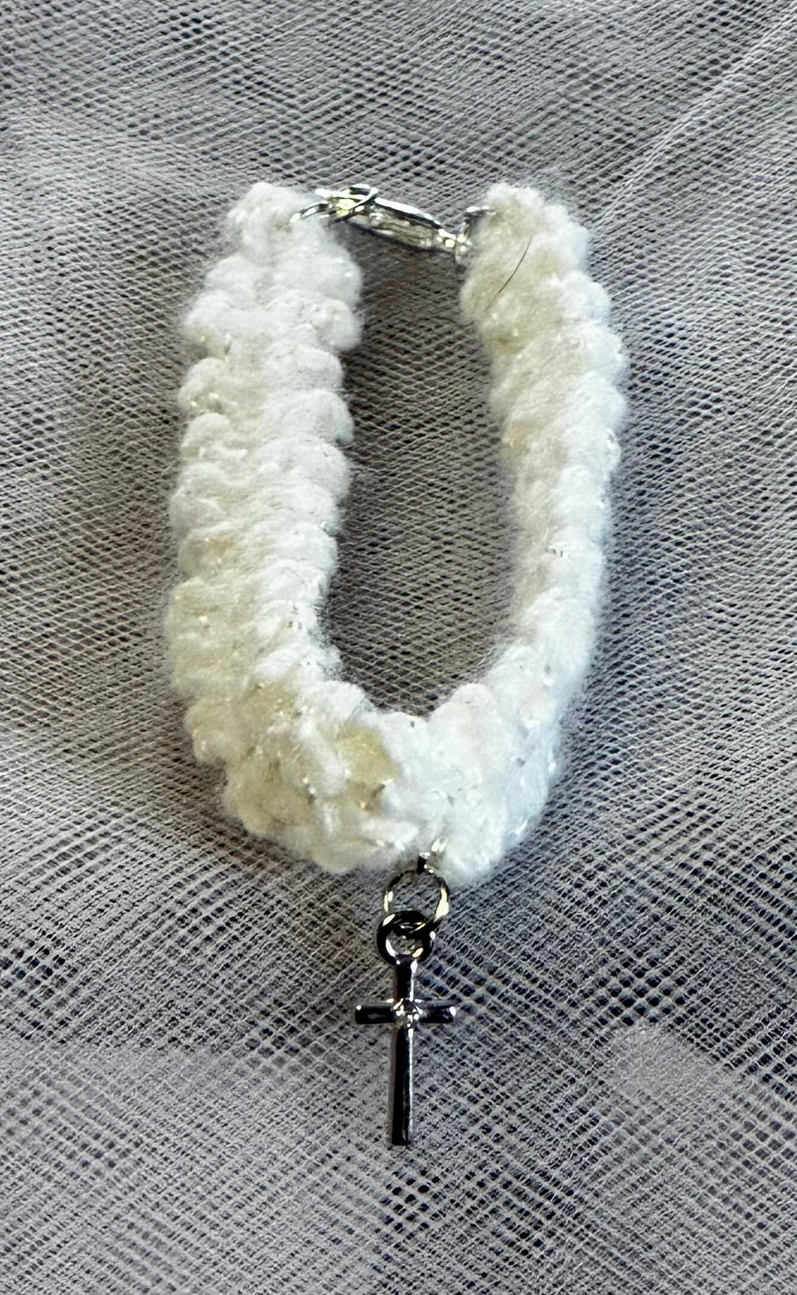 Crocheted Bracelet w/charm