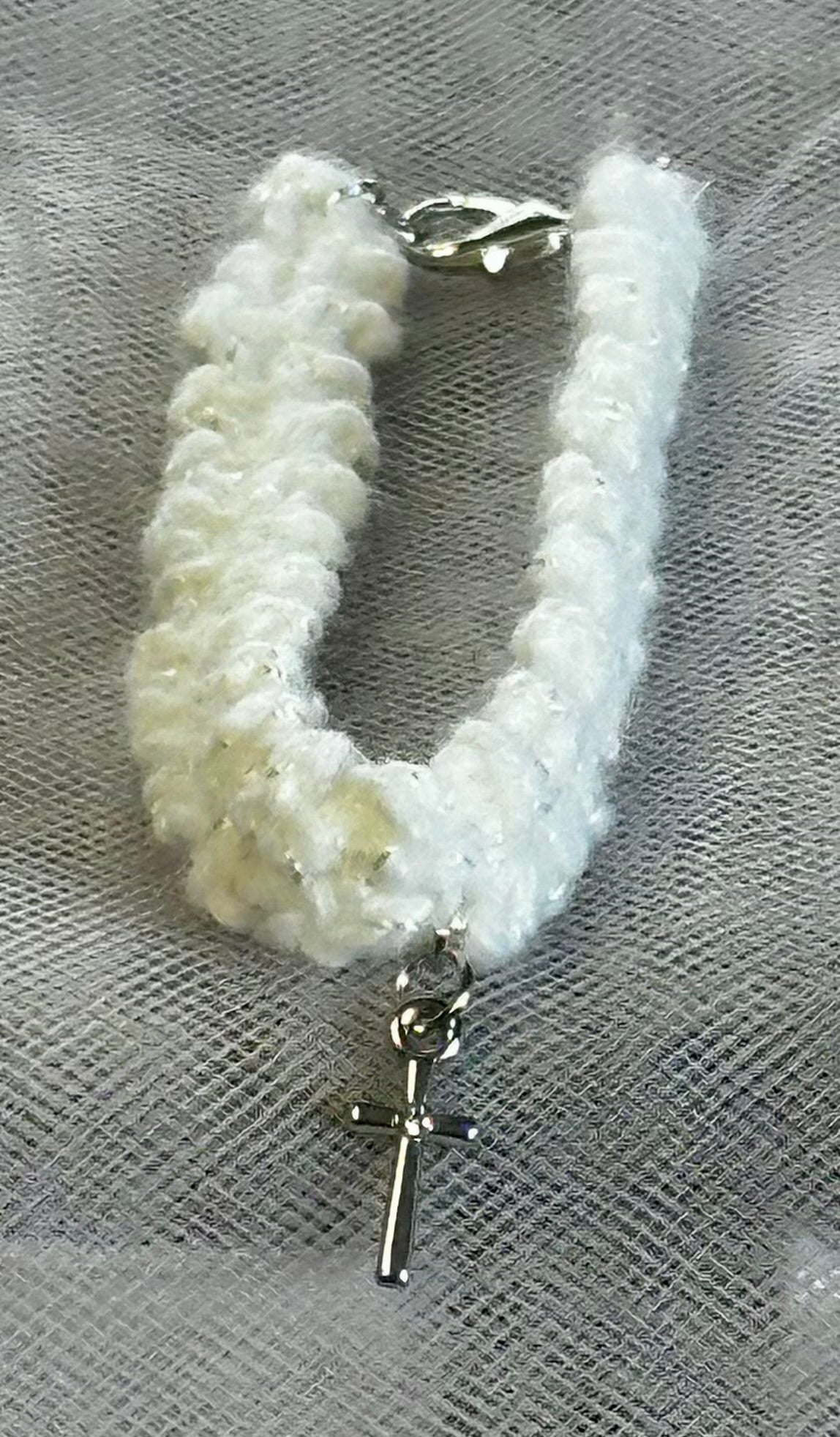 Crocheted Bracelet w/charm