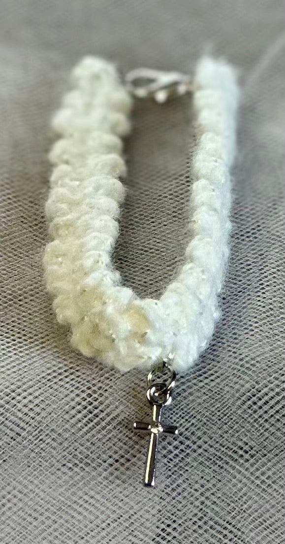 Crocheted Bracelet w/charm