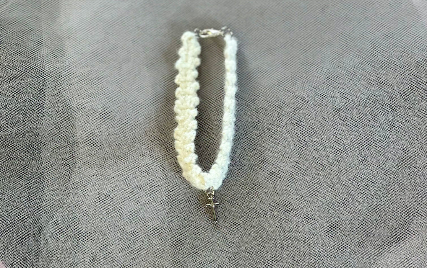 Crocheted Bracelet w/charm