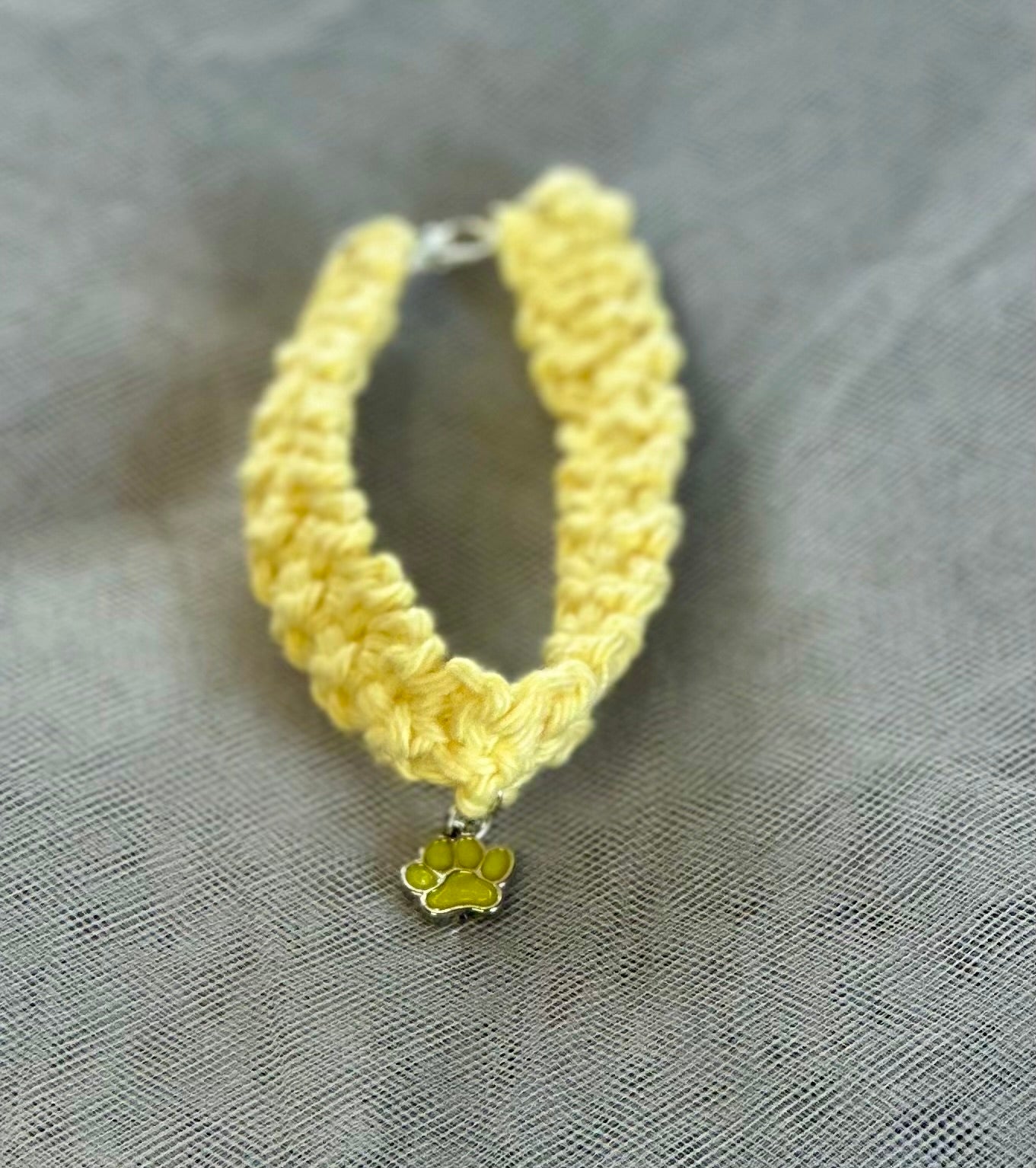 Crocheted Bracelet w/charm