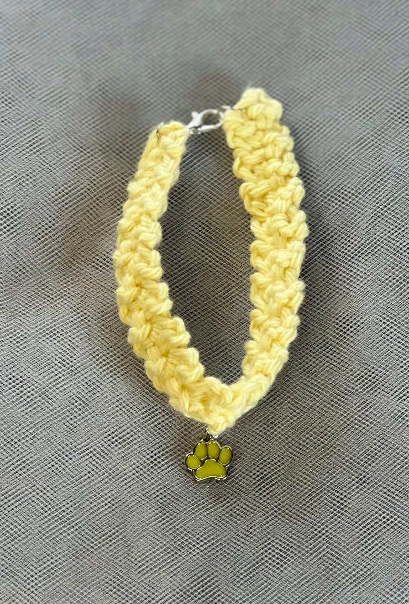 Crocheted Bracelet w/charm